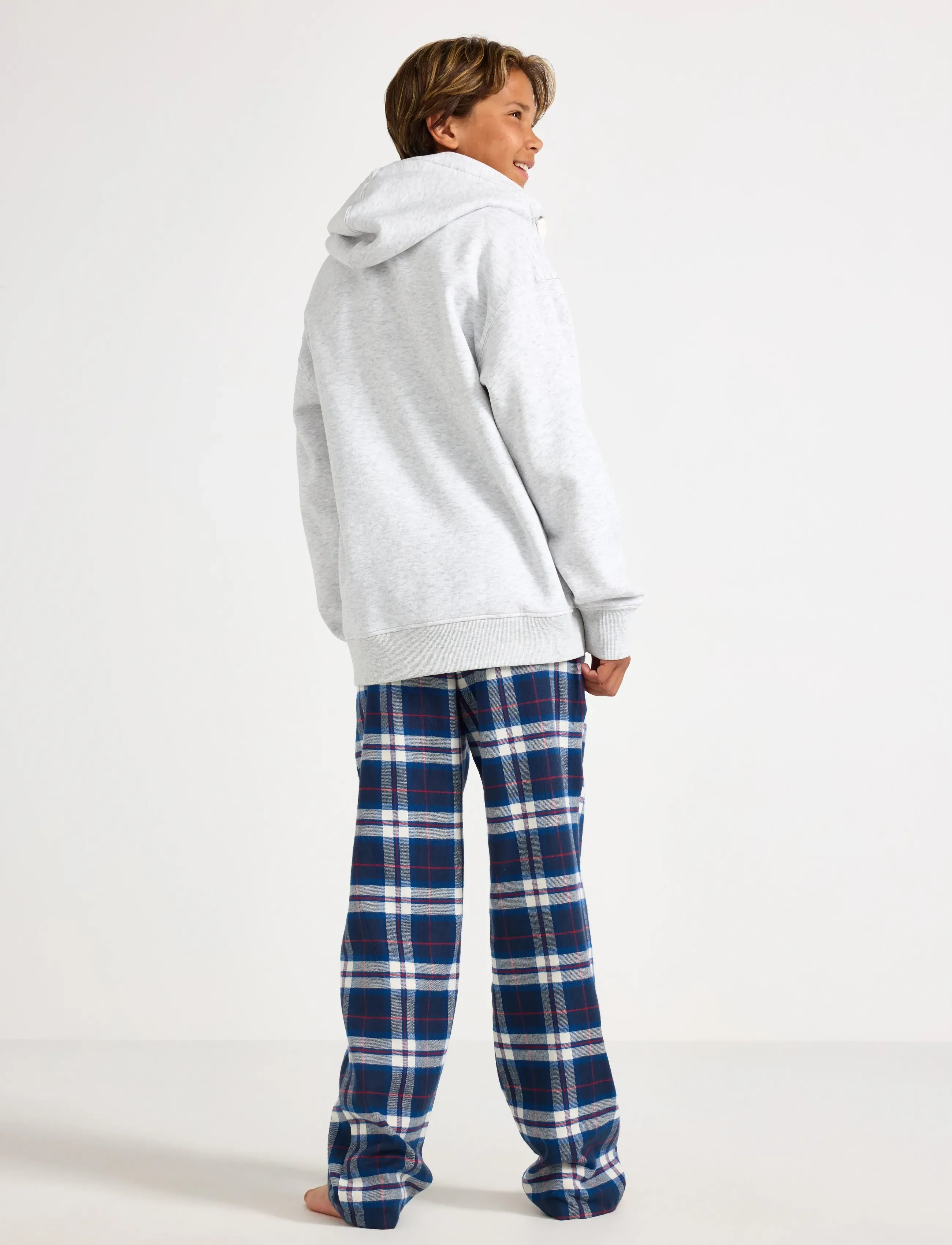 Lindex - Pyjama trousers in flannel - pyjamas - dark blue - 3
