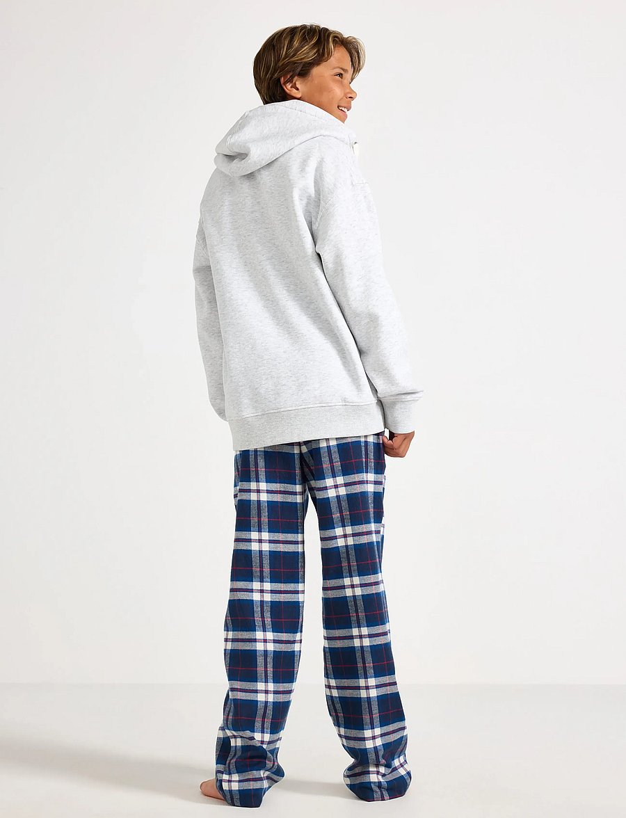 Lindex - Pyjama trousers in flannel - pyjamas - dark blue - 3