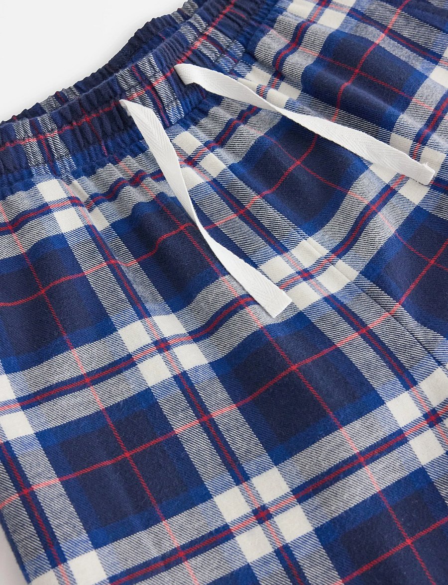 Lindex - Pyjama trousers in flannel - pyjamas - dark blue - 5