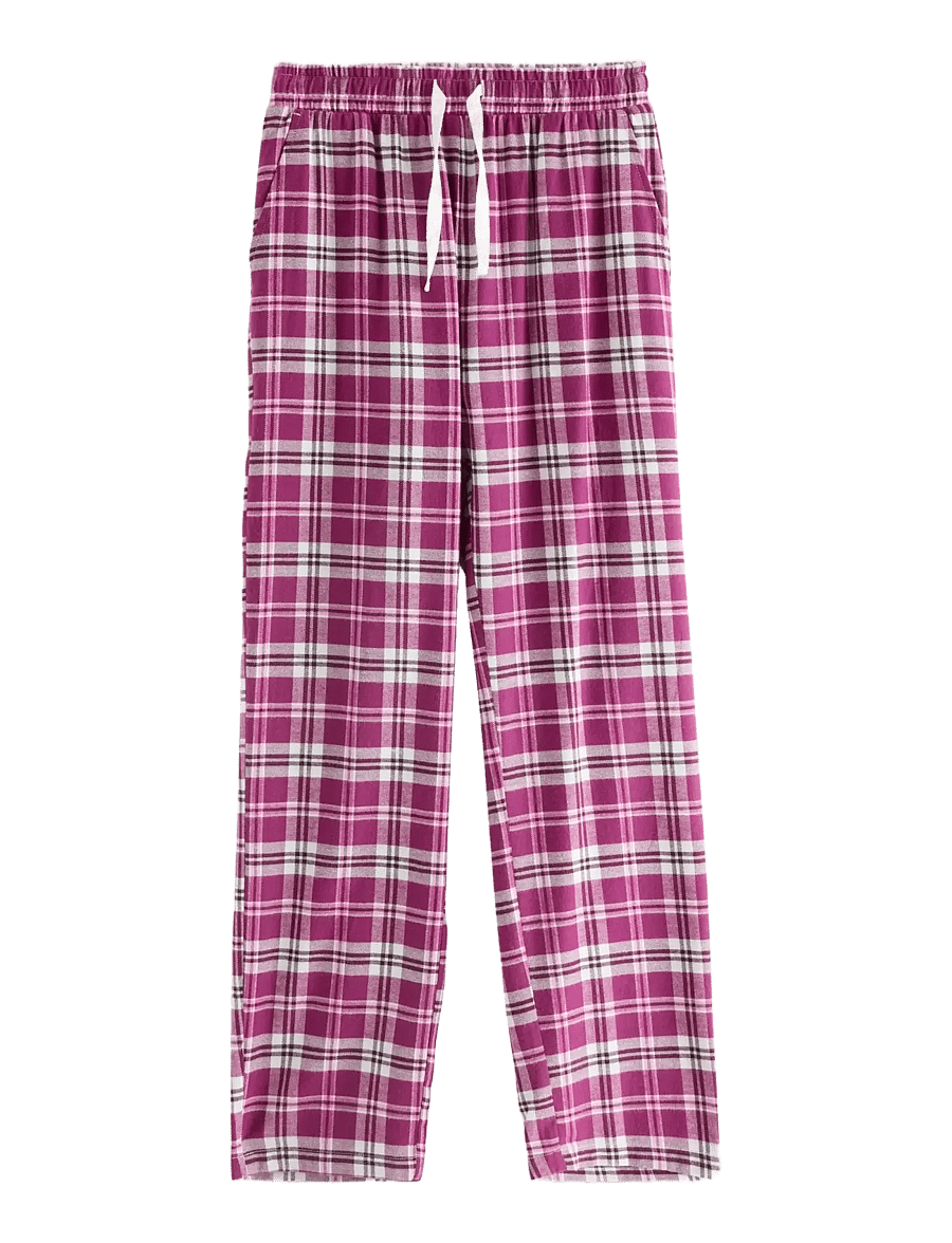 Lindex - Pyjama trousers in flannel - pyjamas - dark lilac - 1