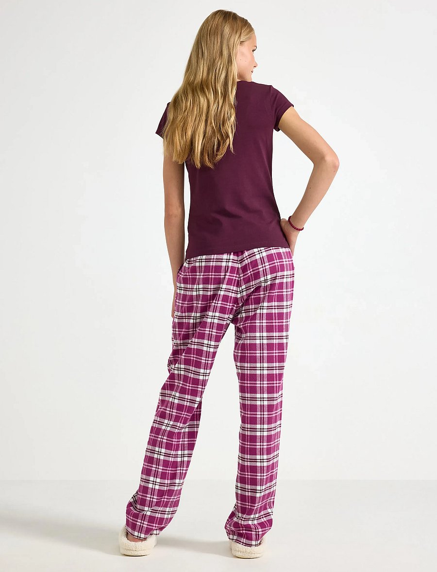 Lindex - Pyjama trousers in flannel - pyjamas - dark lilac - 3