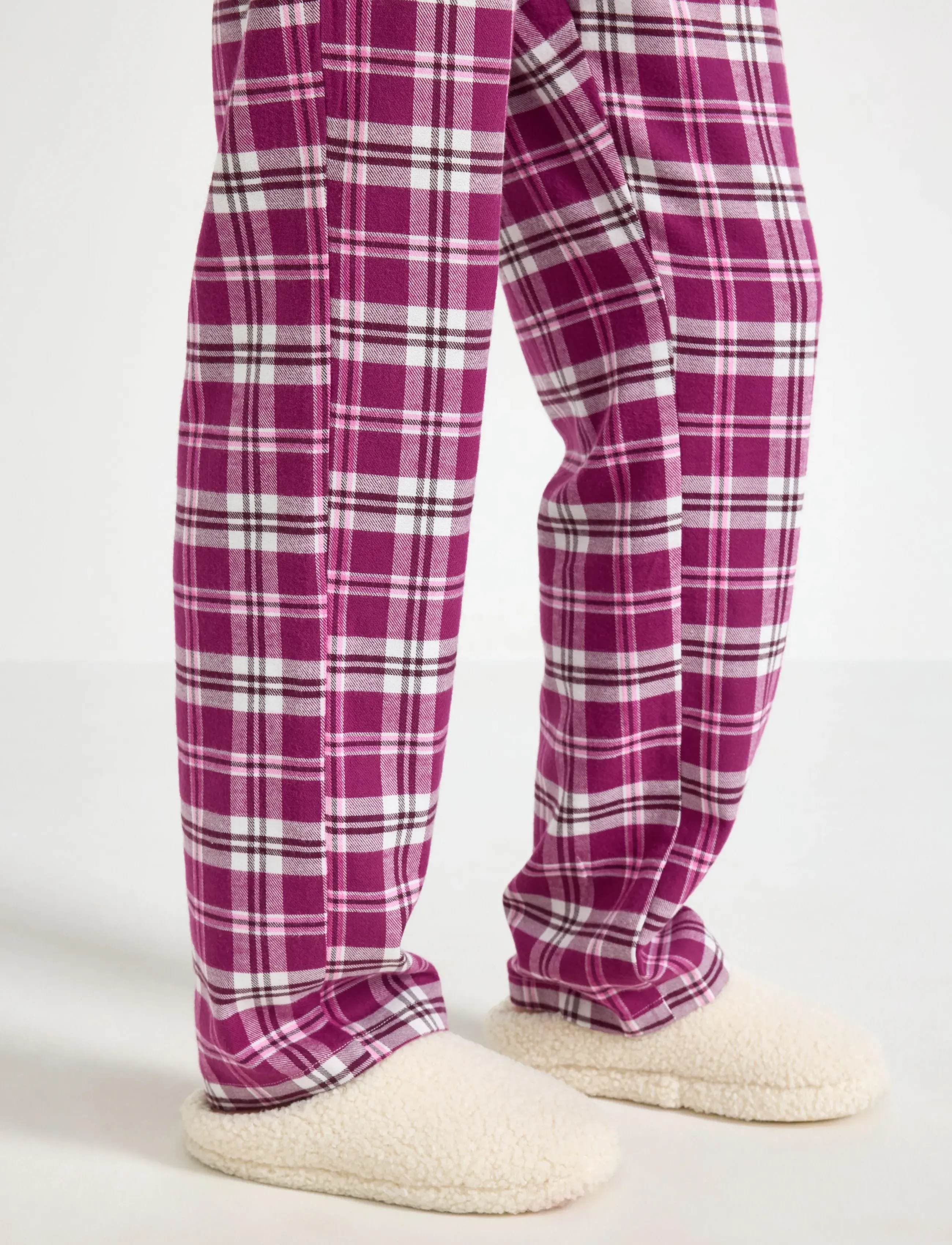 Lindex - Pyjama trousers in flannel - pyjamas - dark lilac - 4