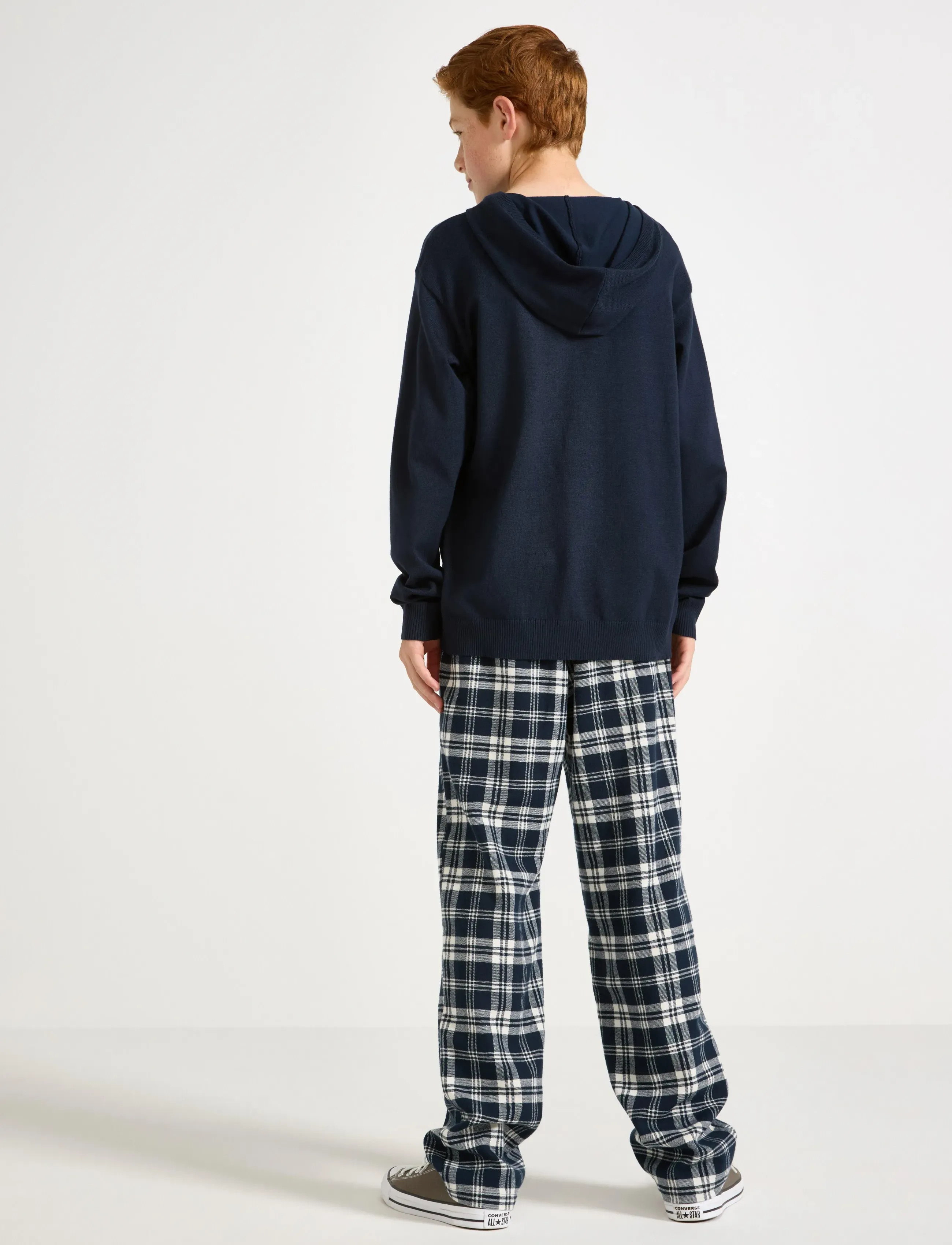 Lindex - Pyjama trousers in flannel - sommerschnäppchen - dark navy - 3
