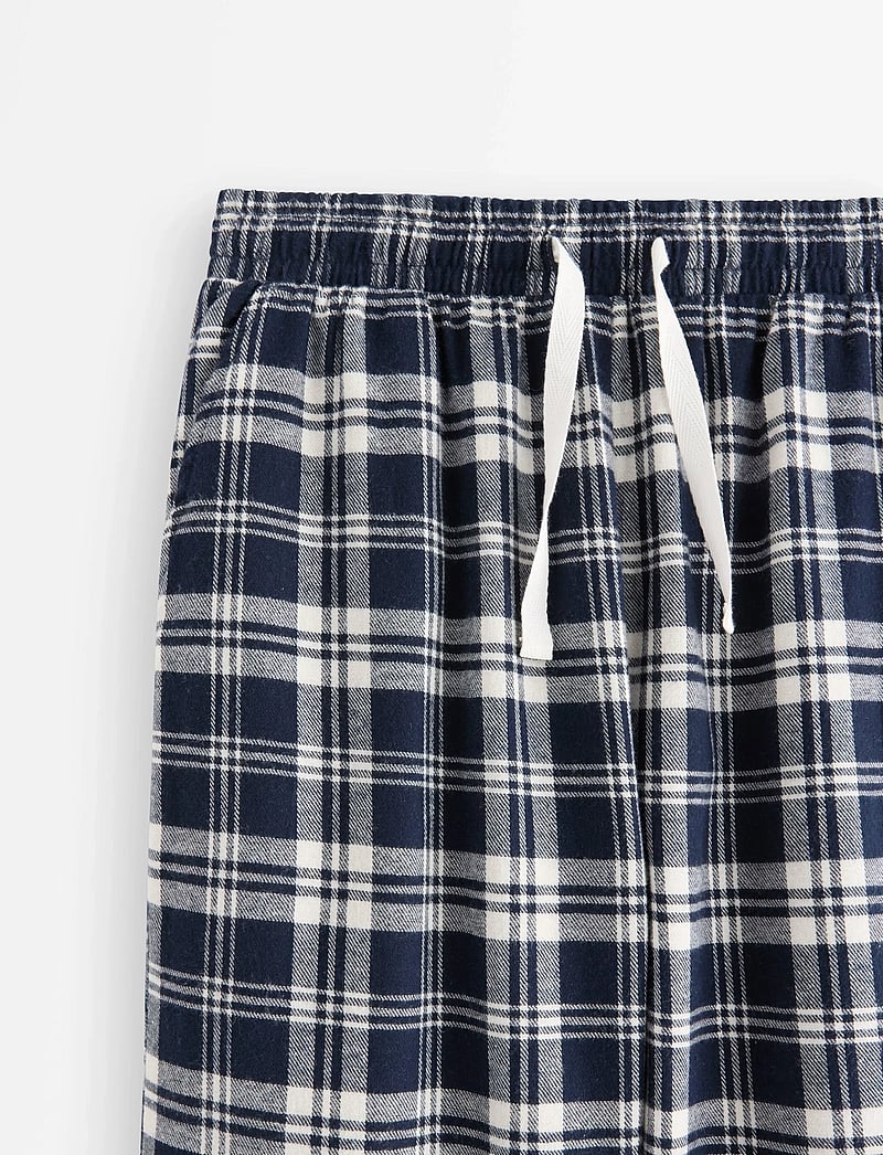 Lindex - Trousers pyjama flannel - schlafanzüge - dark navy - 5