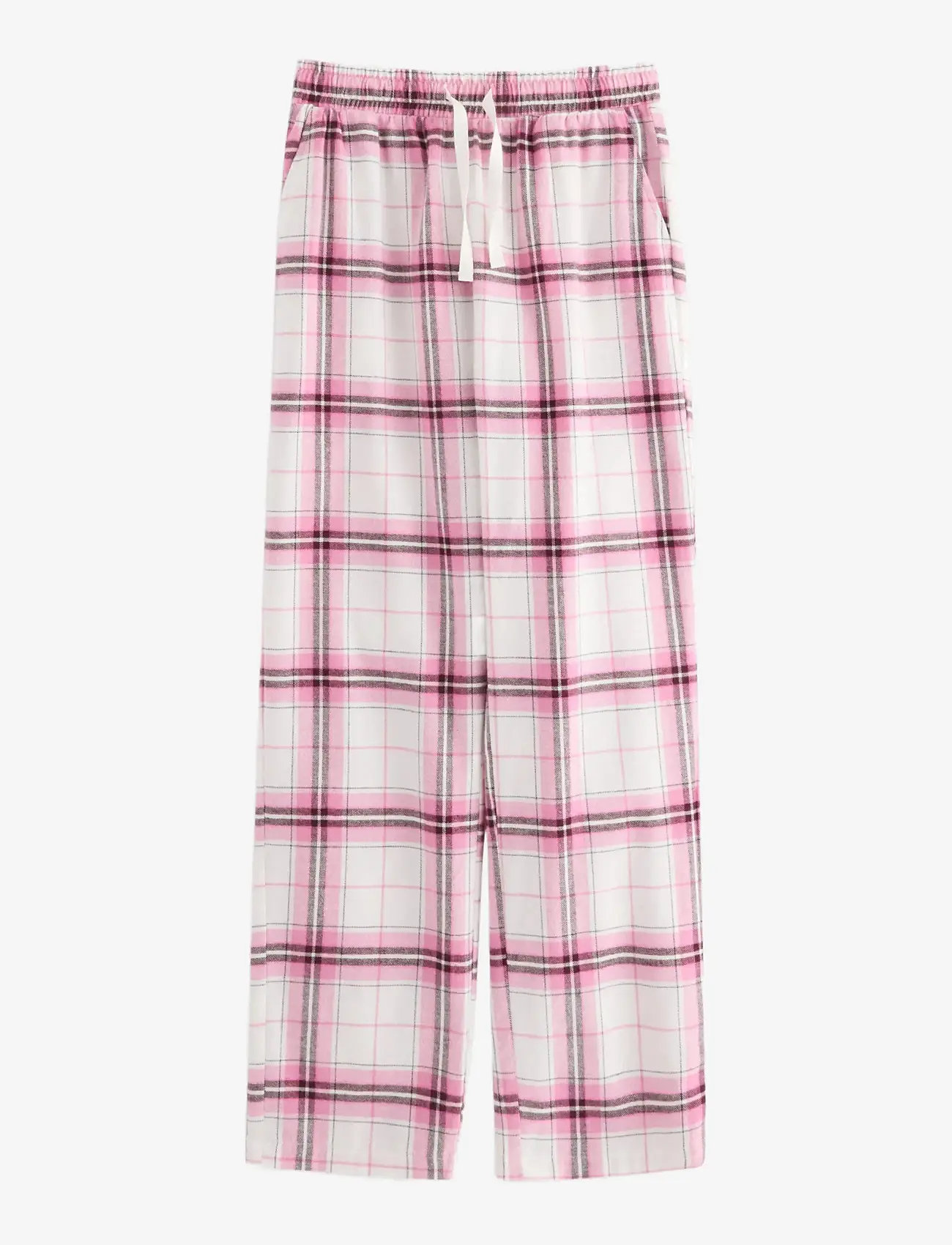 Lindex - Pyjama trousers in flannel - pyjamas - pink - 1