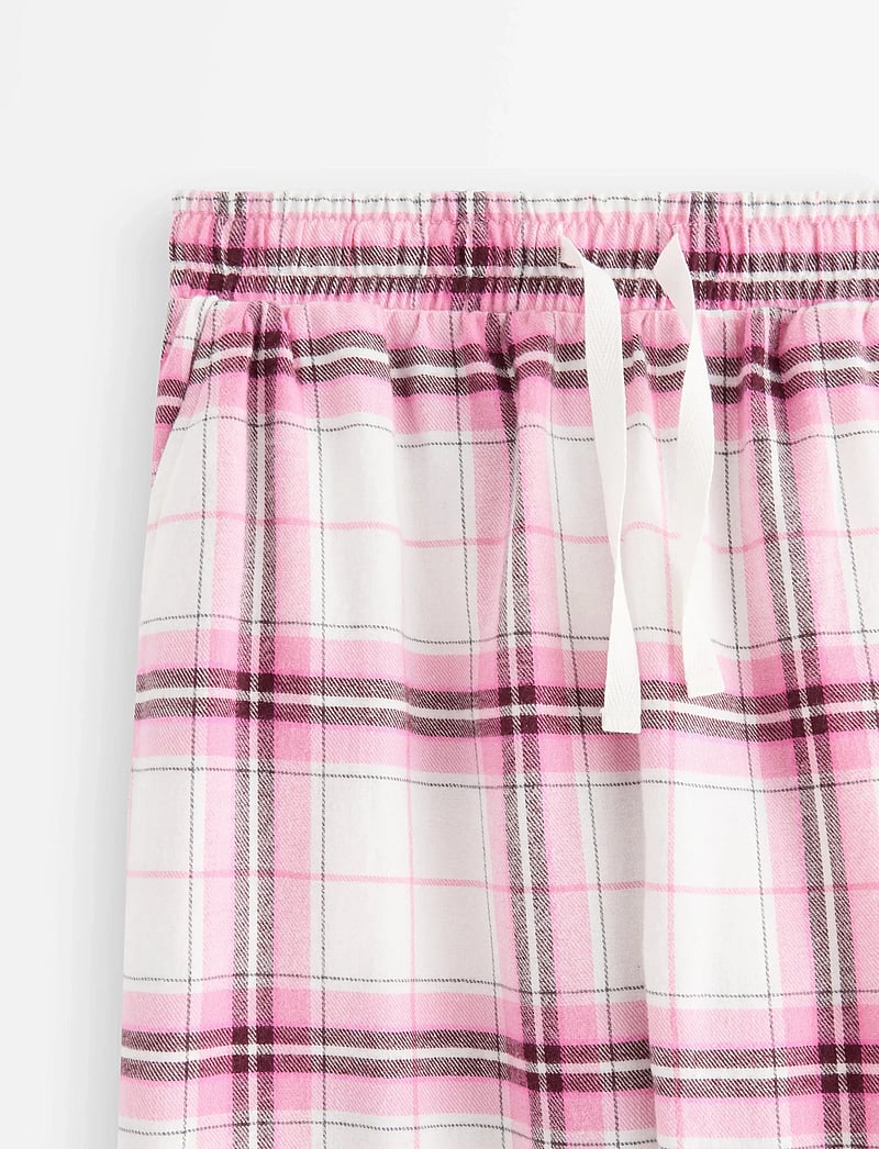 Lindex - Trousers pyjama flannel - pyjamas - pink - 5