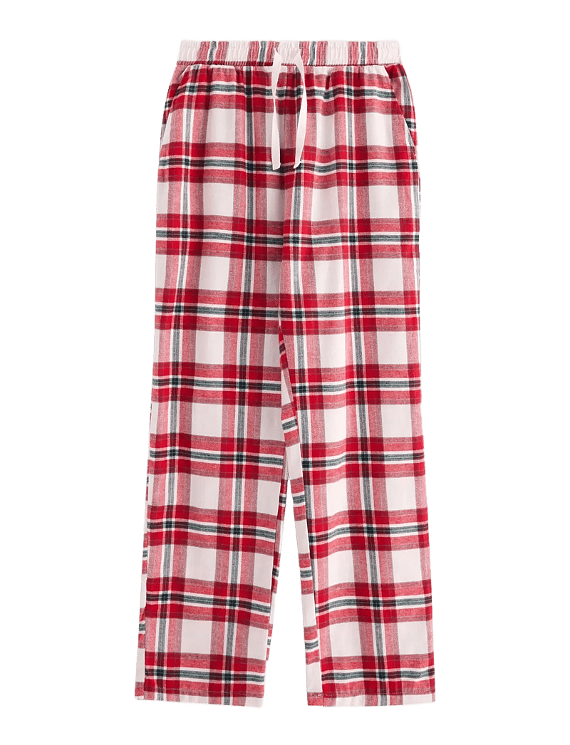 Lindex - Trousers pyjama flannel - pyjamas - red - 0