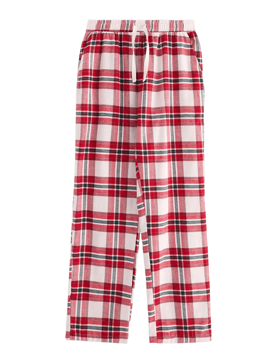 Lindex - Pyjama trousers in flannel - schlafanzüge - red - 0
