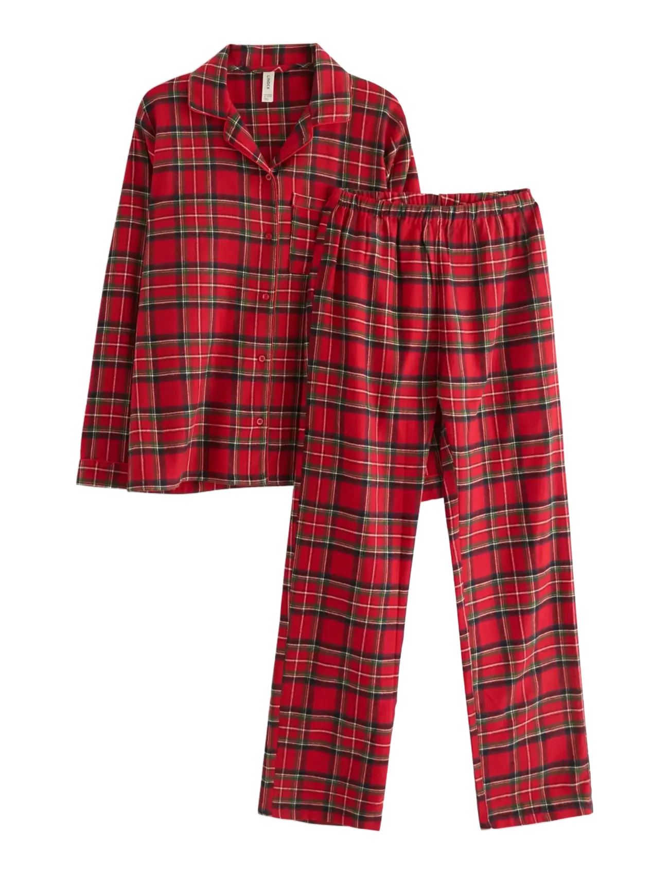 LINDEX Pyjamasset I Flanell Rot - 170 - Kinder