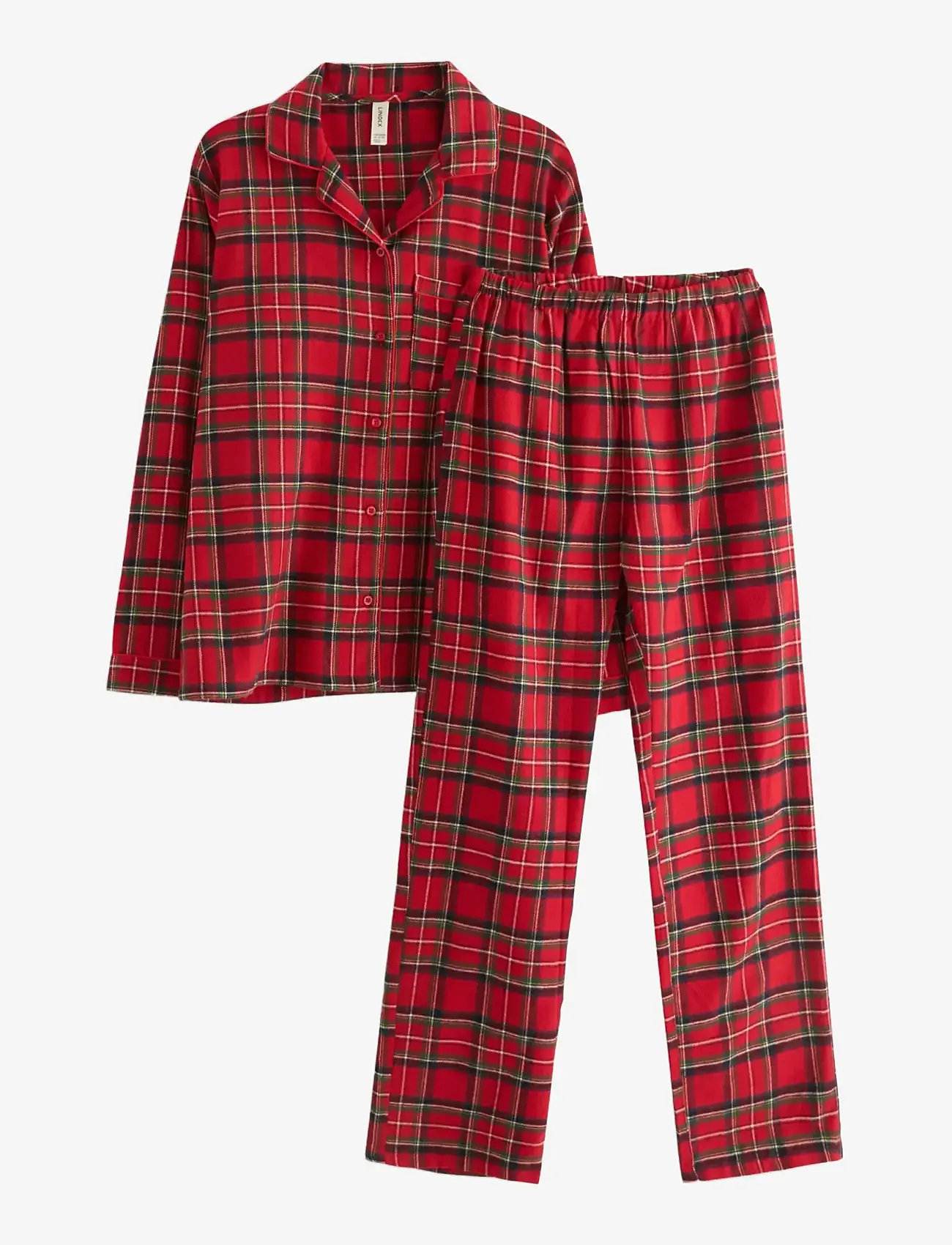 Lindex - Pyjamassæt i fløjl - pyjamasset - red - 1