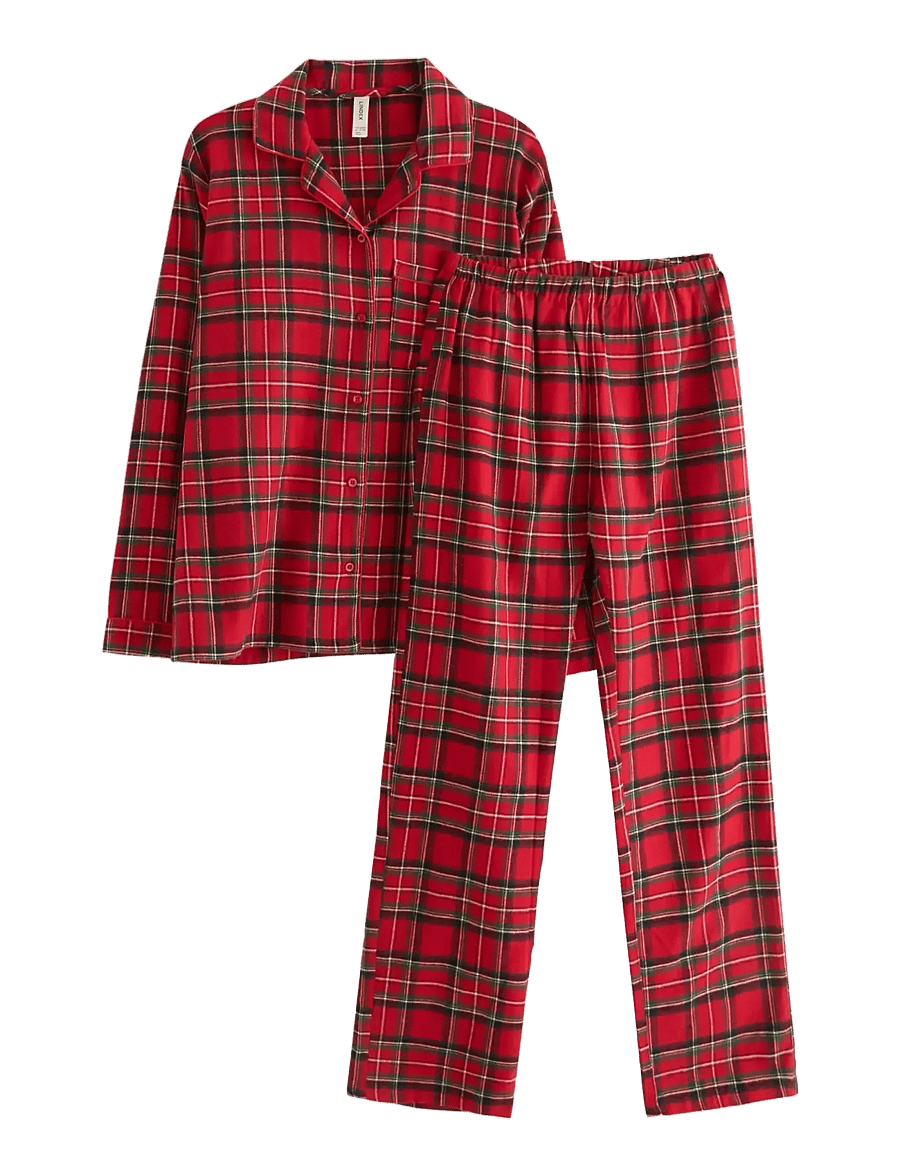 Lindex - Pyjamasset i flanell - setit - red - 1