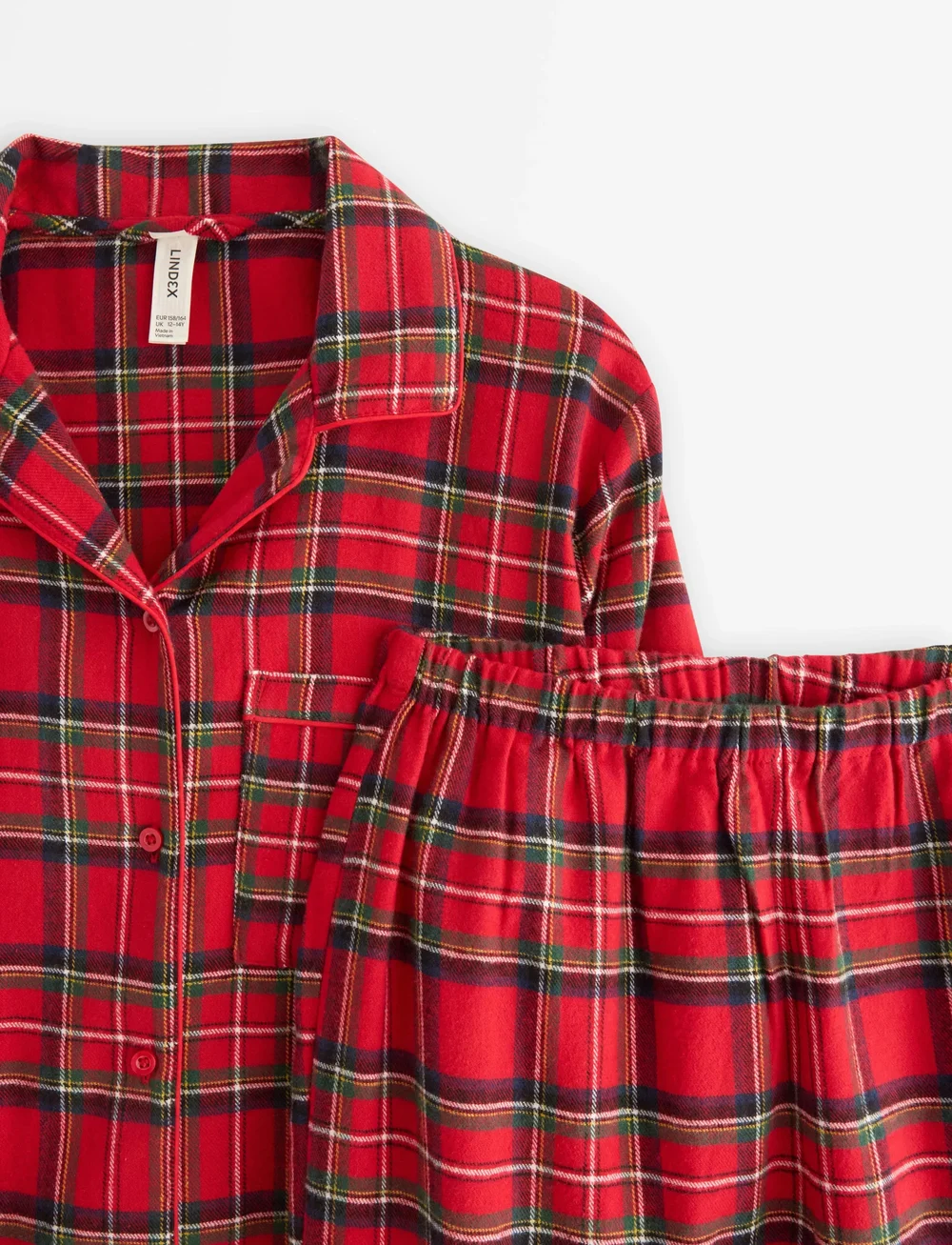 Lindex - Pyjamasset i flanell - pyjamasset - red - 5
