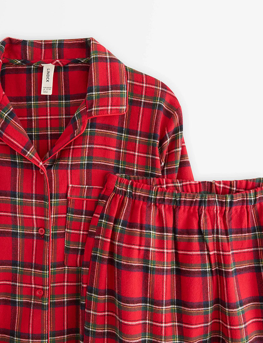 Lindex - Pyjamasset i flanell - setit - red - 5
