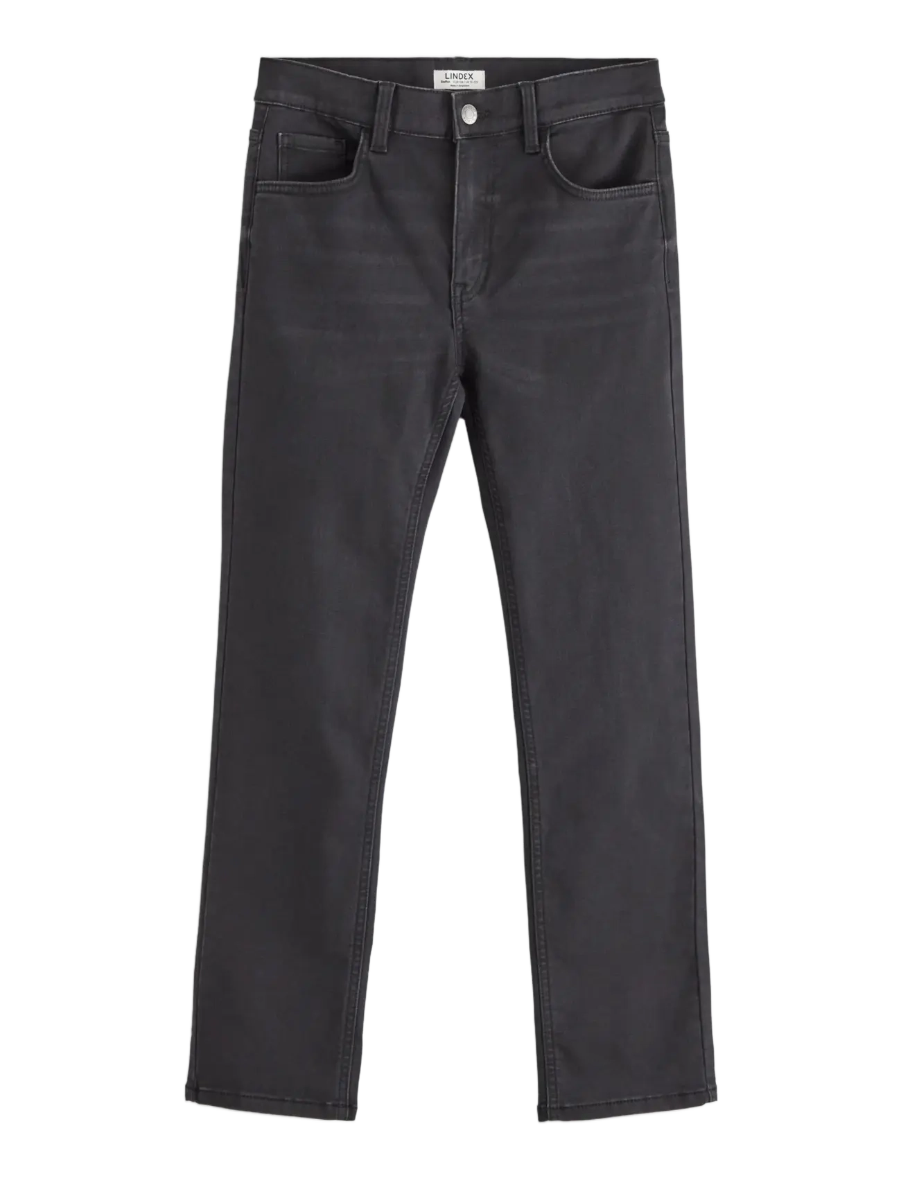 Lindex - STAFFAN Straight leg jeans with brushed inside - regular jeans - black - 1