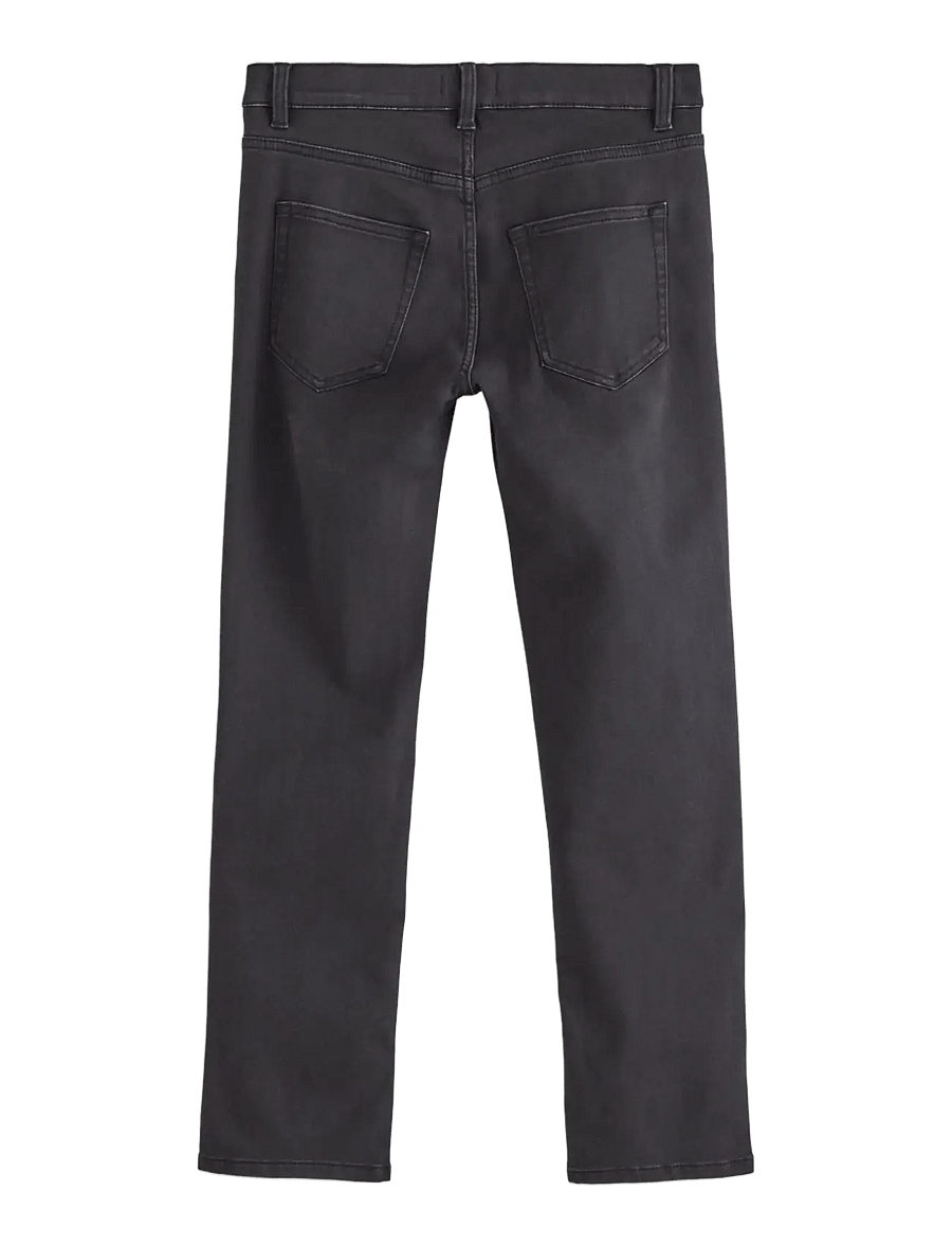 Lindex - STAFFAN Straight leg jeans with brushed inside - regular jeans - black - 2