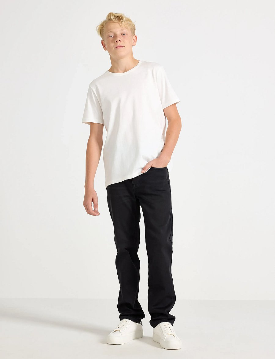 Lindex - STAFFAN Straight leg jeans with brushed inside - regular jeans - black - 0