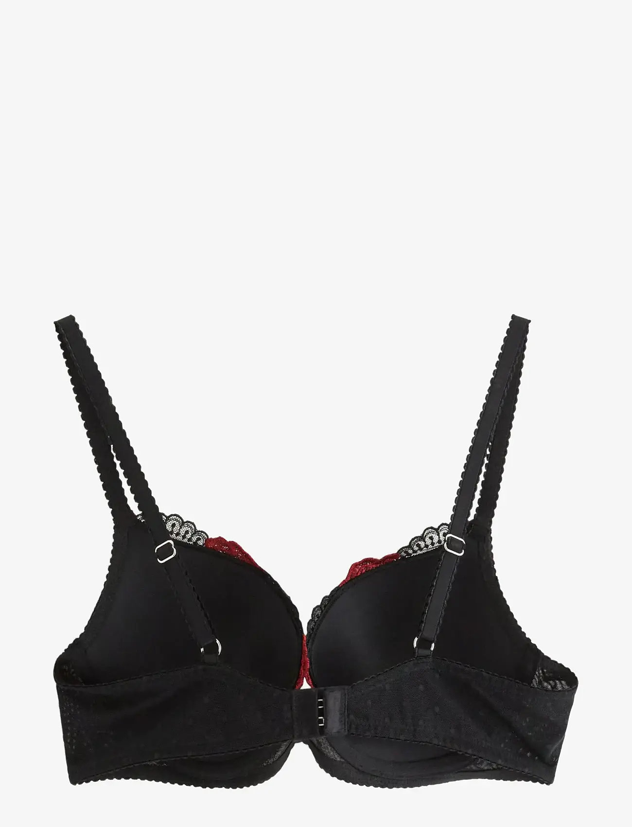 Lindex - ella m - malva push-up bra with lace - push-up bh:ar - black - 2