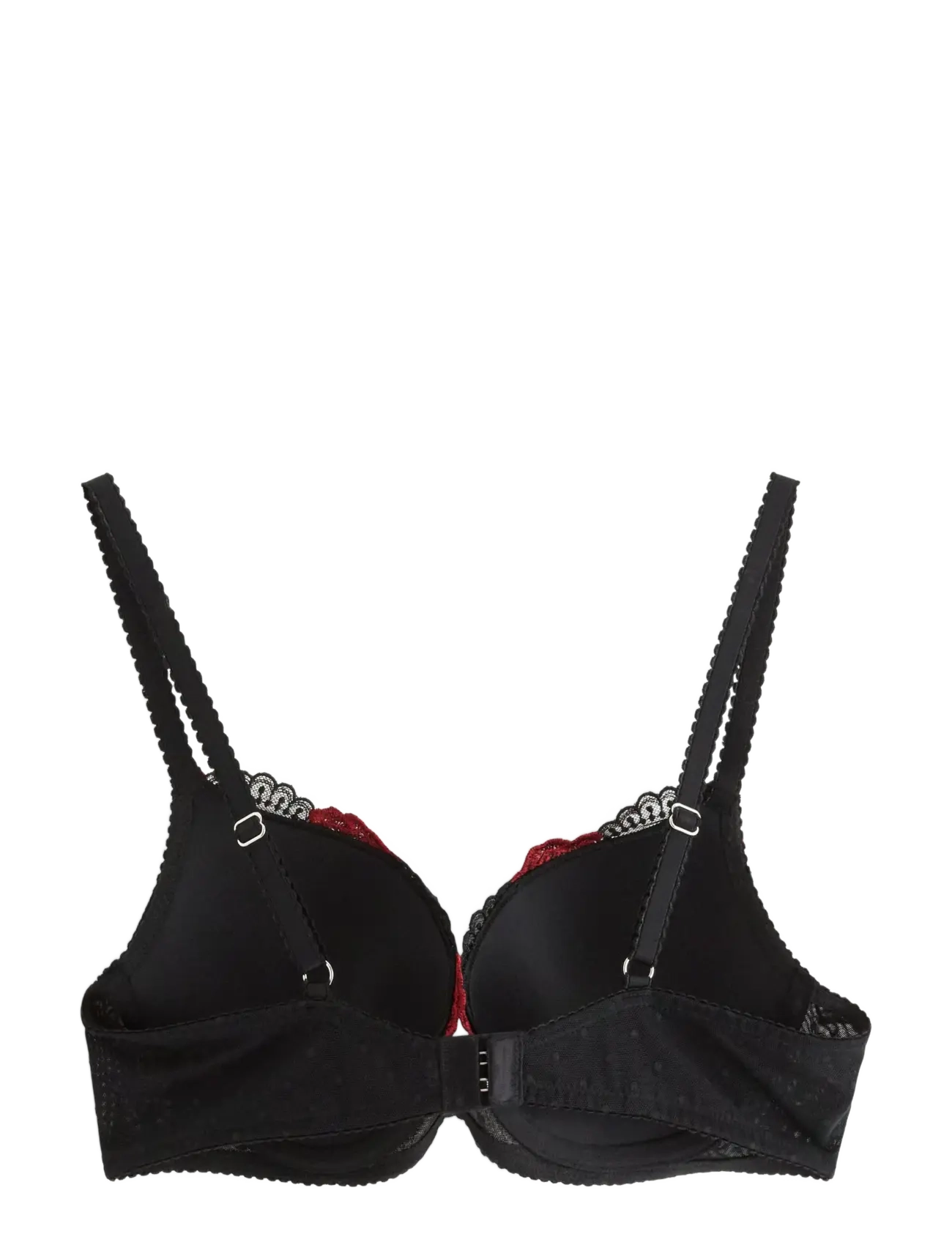 Lindex - ella m - malva push-up bra with lace - die niedrigsten preise - black - 2