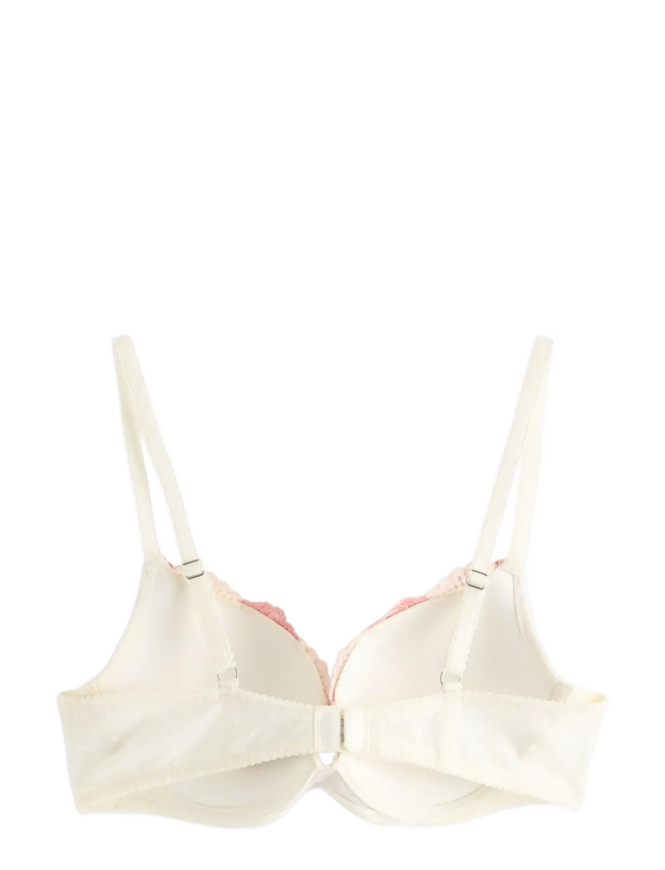 Lindex - ella m - malva push-up bra with lace - push up bh'er - light white - 2