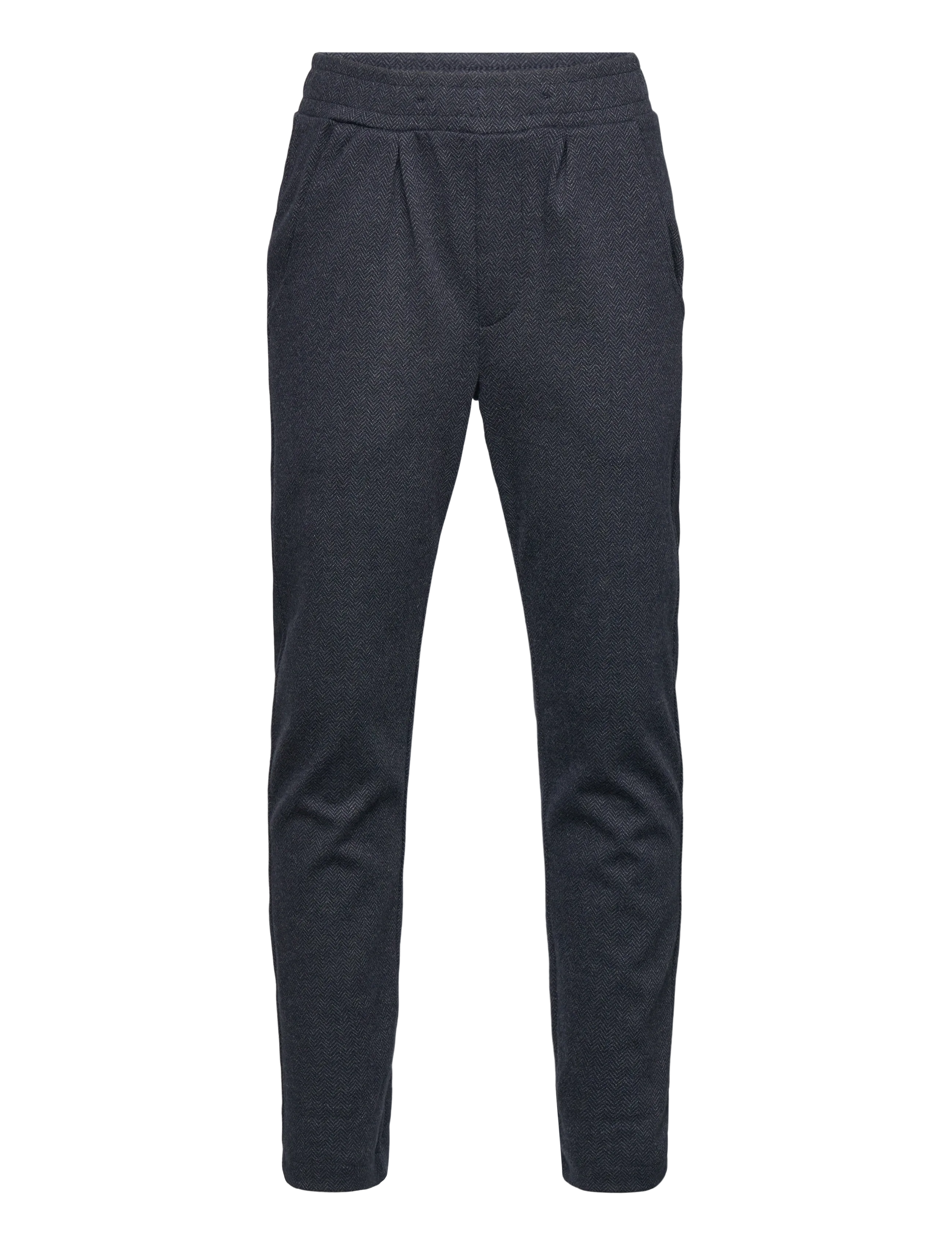 Lindex Trousers Herringbone - Vintererbjudanden - DARK NAVY / navy