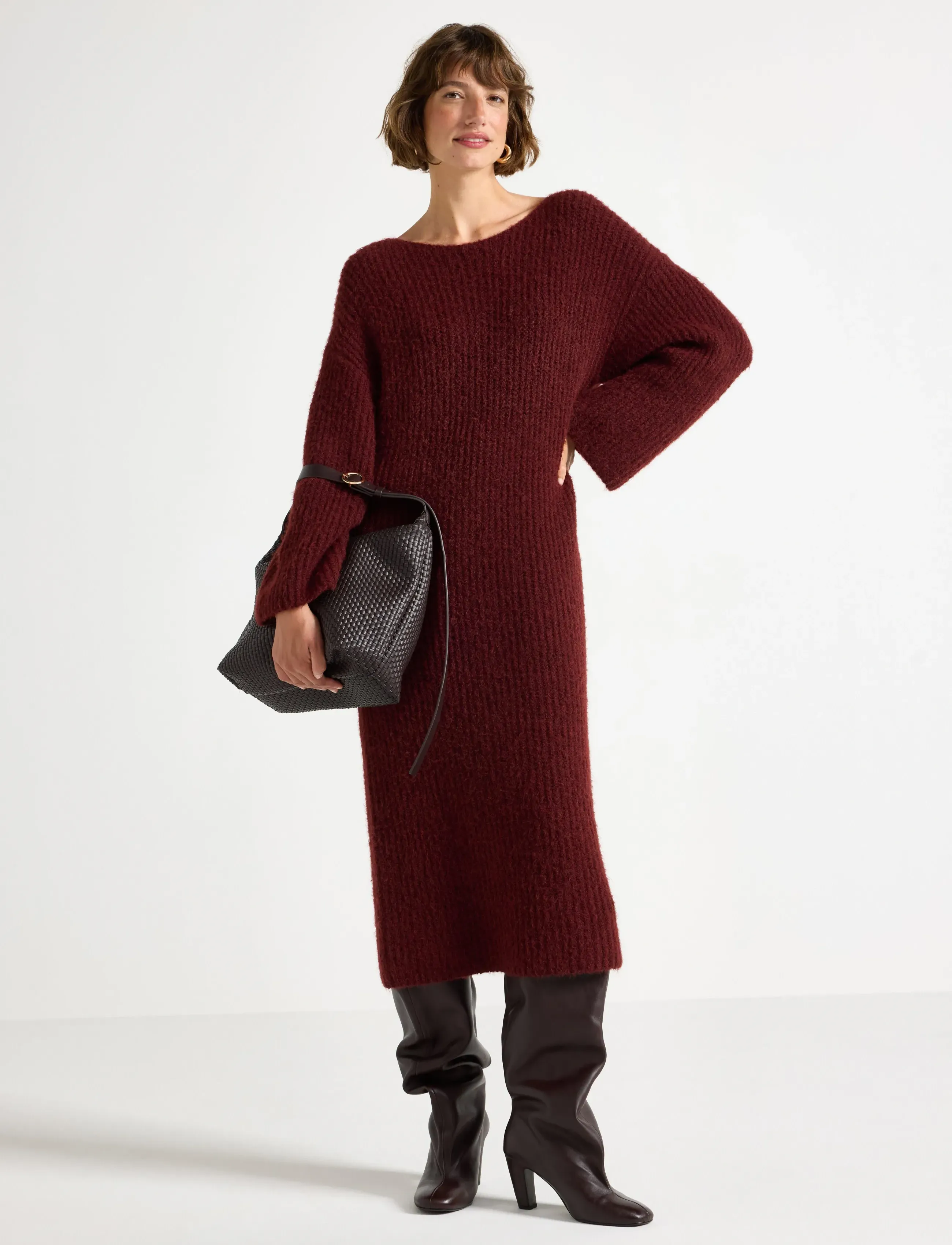 Lindex Dress Ellie, L, Dresses, Burgunderrot - Maxi Dress, Frauen
