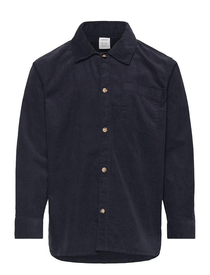 Lindex - Skjorta i manchester - long-sleeved shirts - dark navy - 1