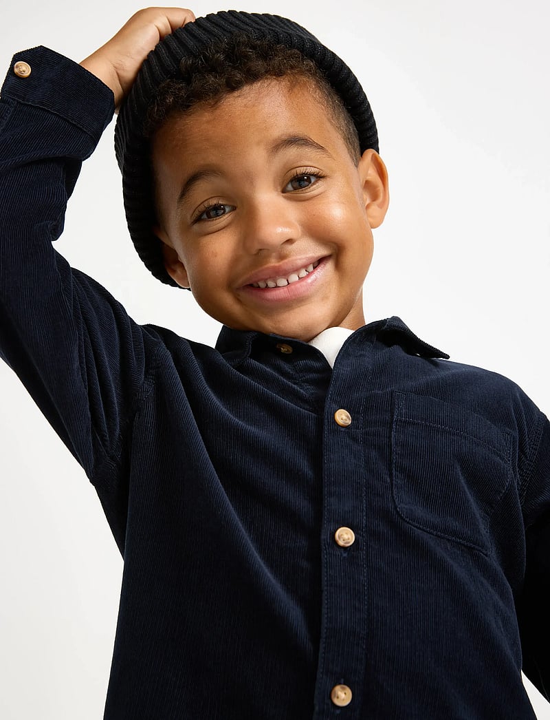 Lindex - Skjorta i manchester - long-sleeved shirts - dark navy - 4