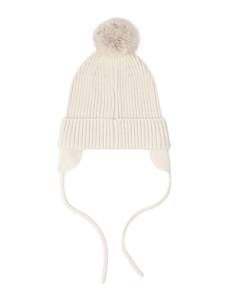 Lindex - Cap knitted w pom pom - beanies - light beige - 0