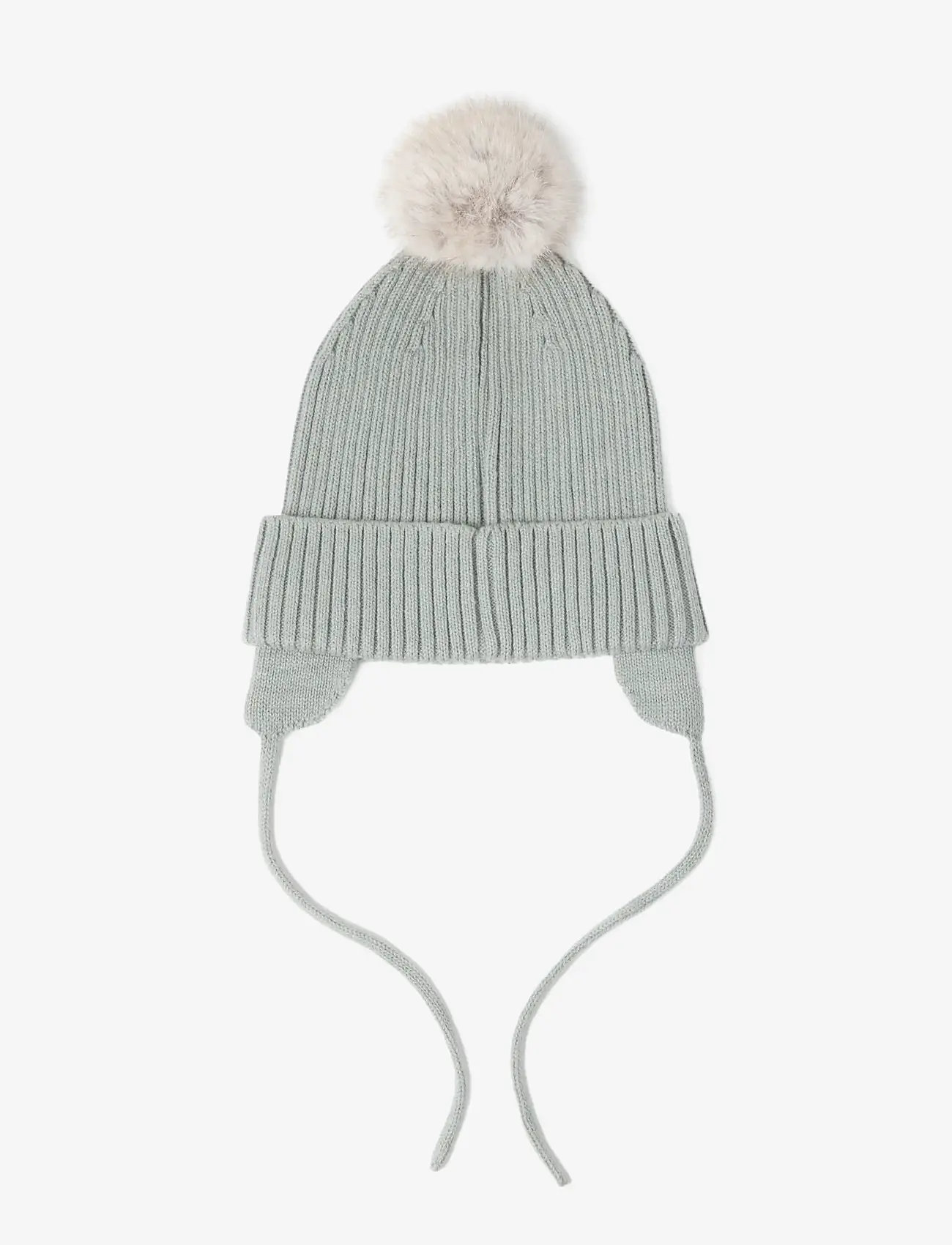 Lindex - Cap knitted w pom pom - beanies - light dusty green - 0