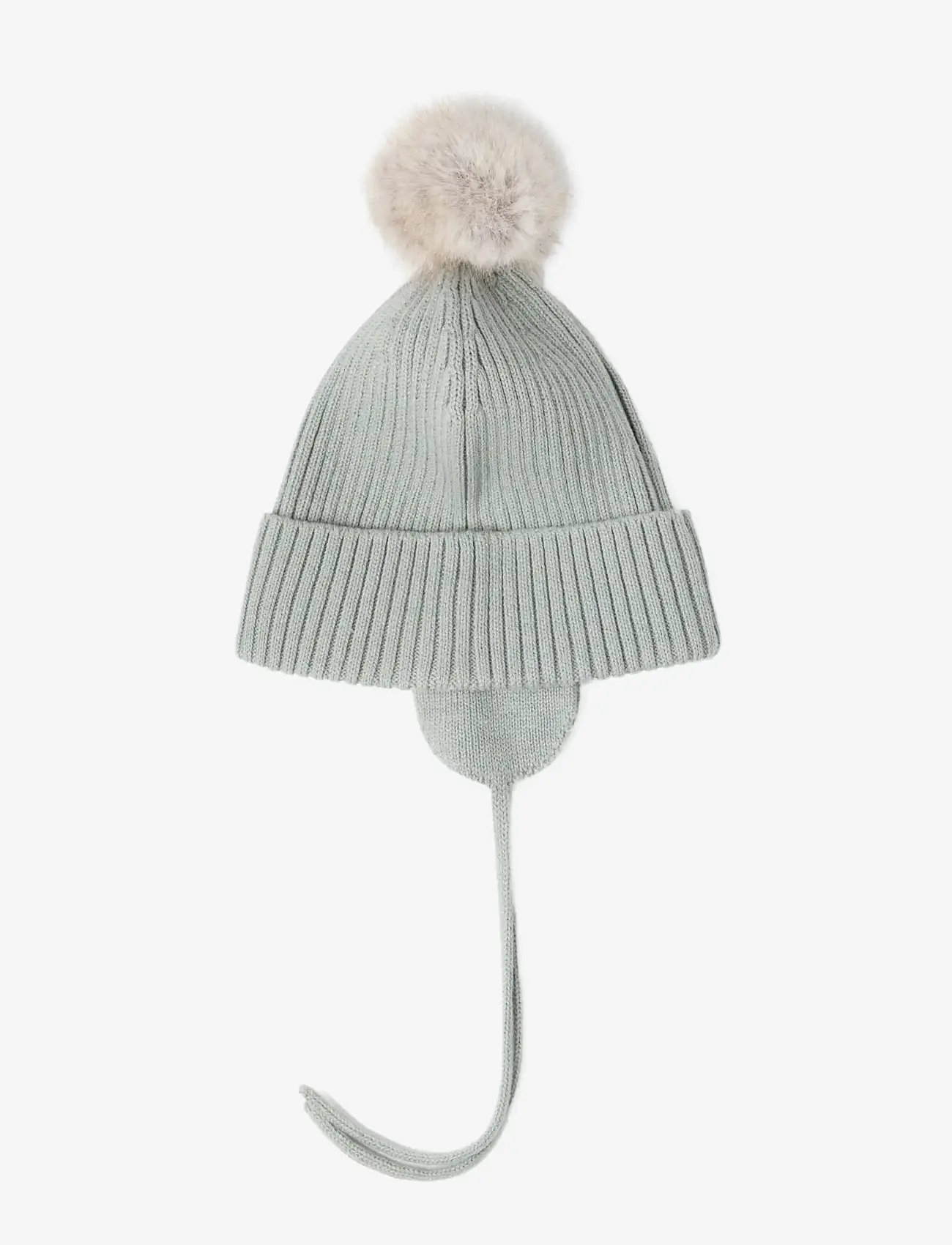 Lindex - Cap knitted w pom pom - beanies - light dusty green - 1