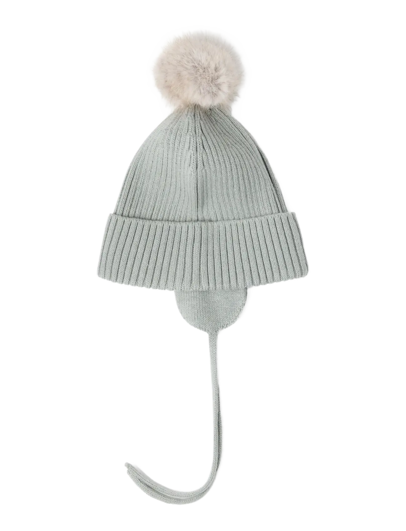 Lindex - Cap knitted w pom pom - aksessuaarid - light dusty green - 1