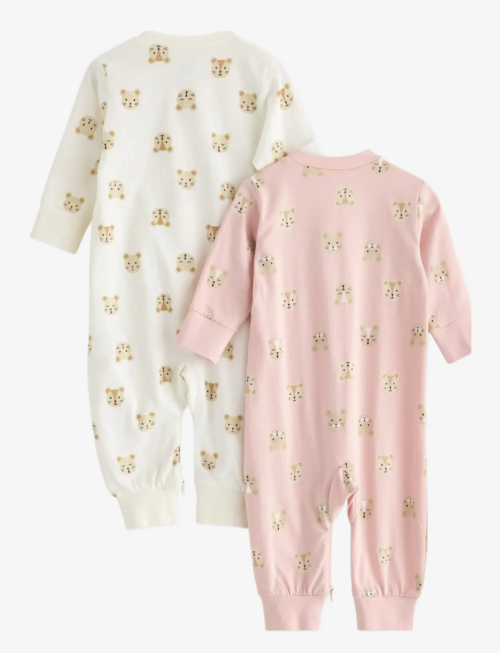 Lindex - Pyjamas aop 2 pack - sleeping overalls - light dusty pink - 1