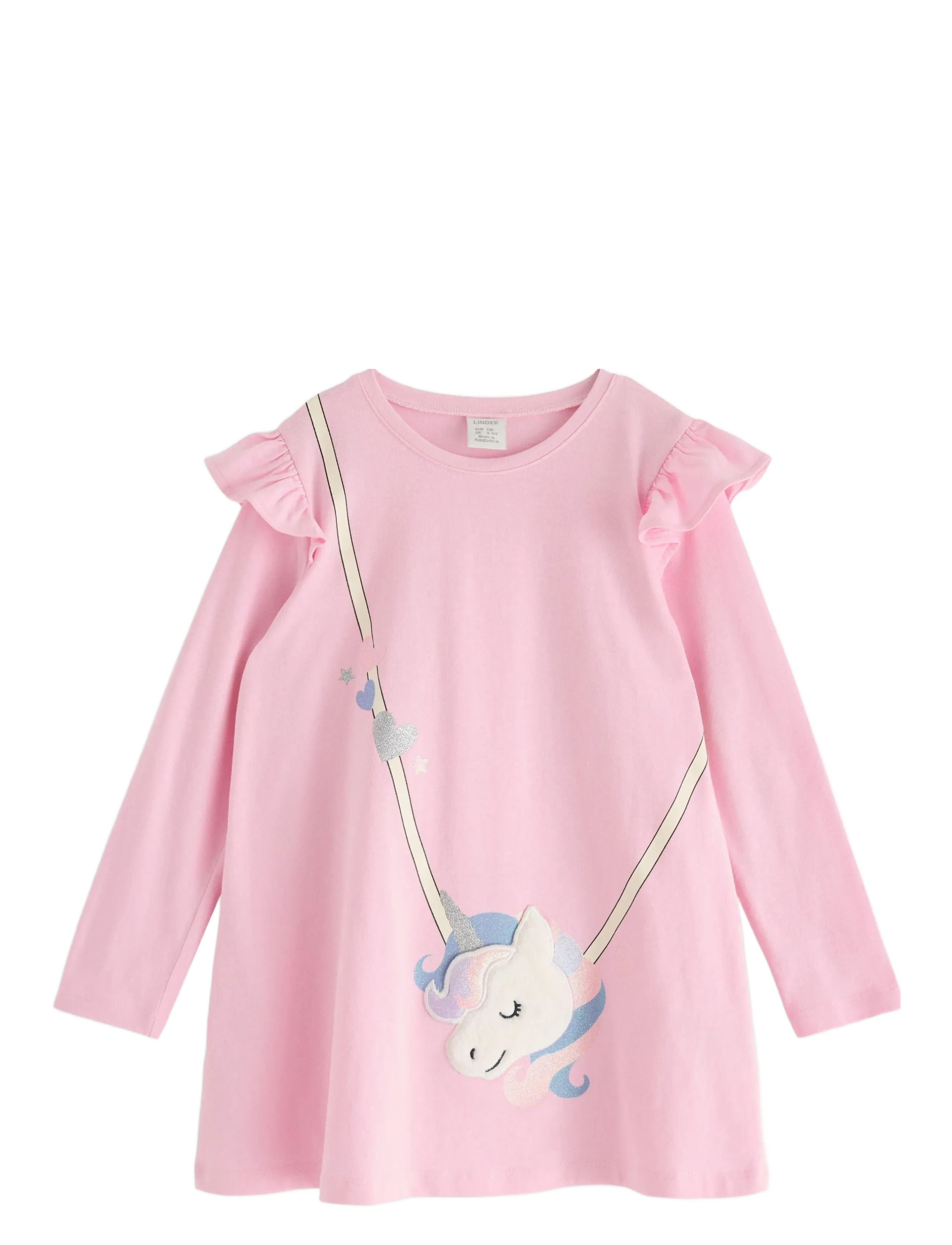 Lindex Top long unicorn bag detail - Kjoler & Nederdele - LIGHT PINK / pink/rose