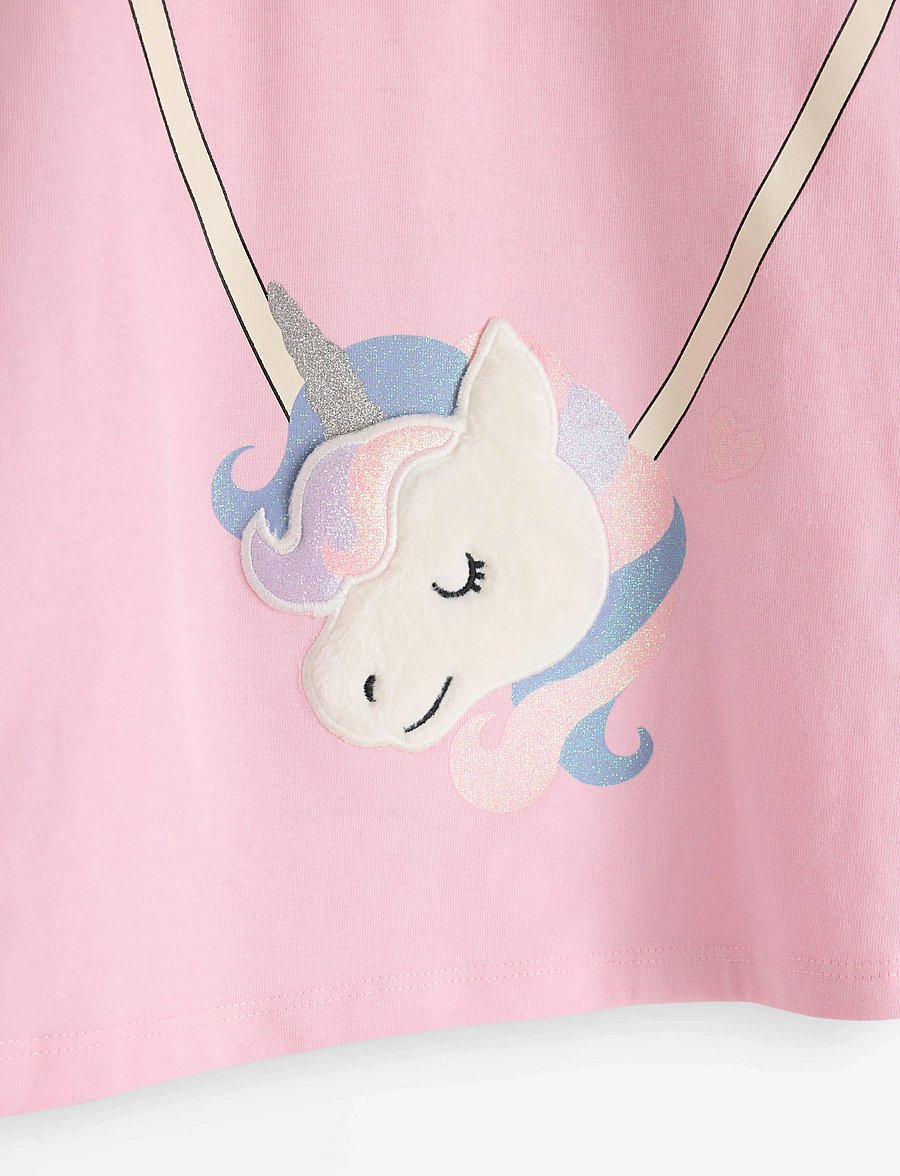 Lindex - Top long unicorn bag detail - långärmade vardagsklänningar - light pink - 5