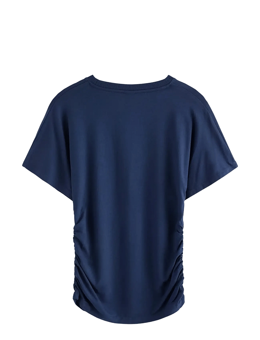 Lindex - Top Wide Sleeve Tee - kurzärmelige - dark blue - 1