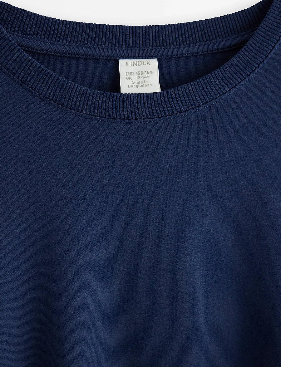 Lindex - Top Wide Sleeve Tee - kurzärmelige - dark blue - 2