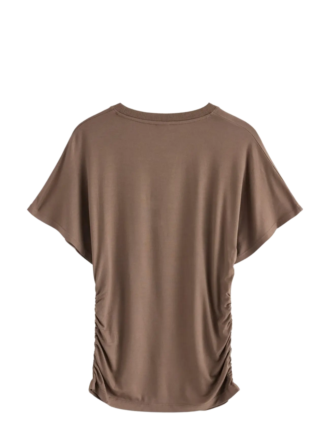 Lindex - Top Wide Sleeve Tee - t-shirts à manches courtes - dark brown - 2