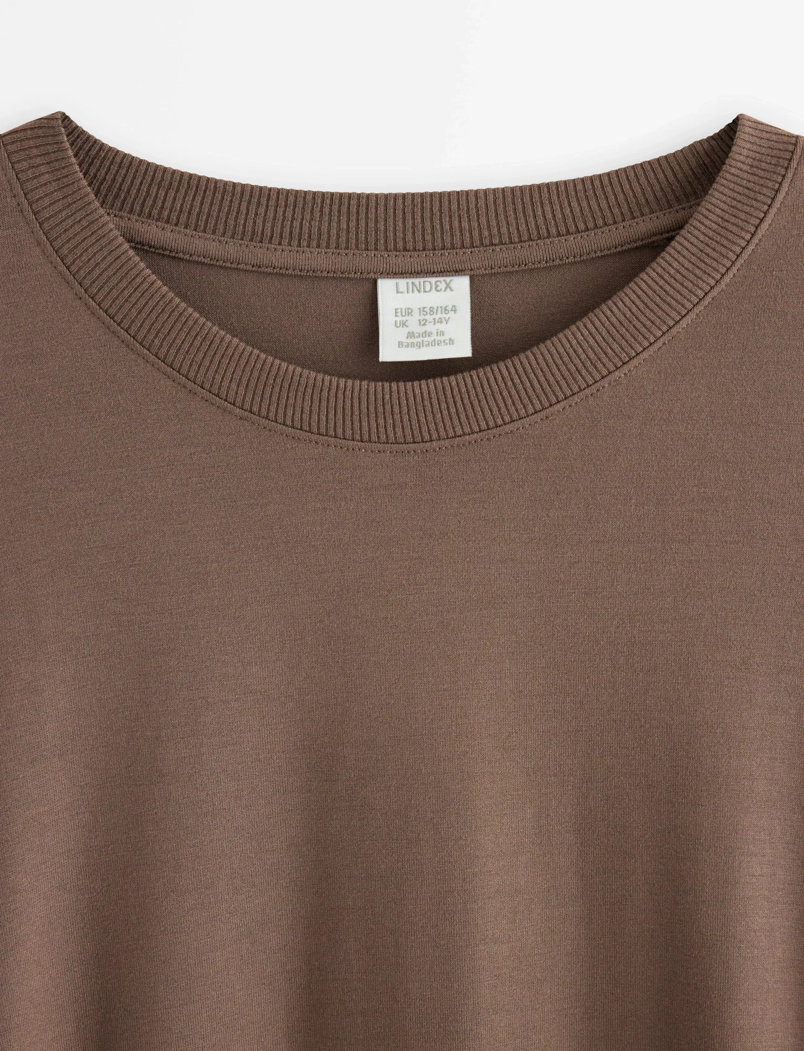 Lindex - Top Wide Sleeve Tee - t-shirts à manches courtes - dark brown - 5
