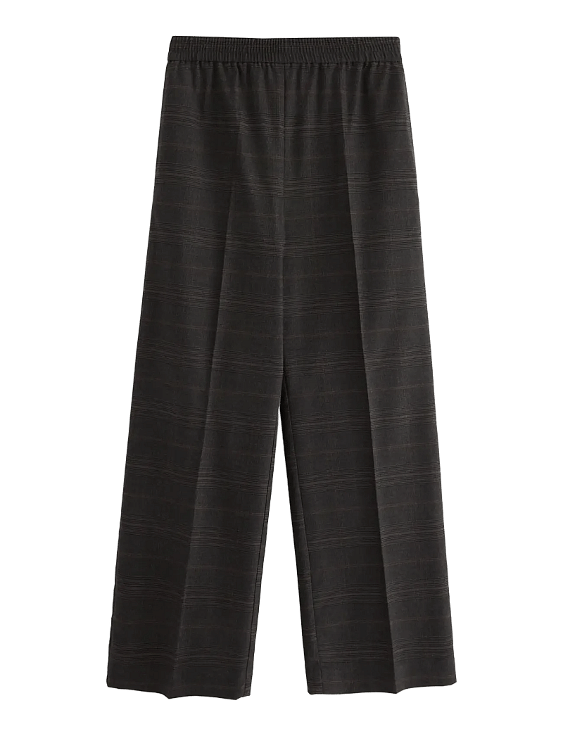 Lindex - Trousers Stella check - raka byxor - grey - 1