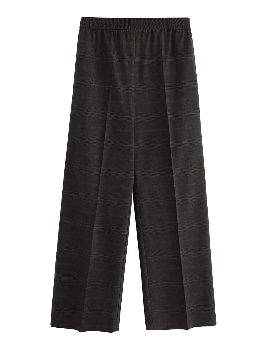 Lindex - Trousers Stella check - hose mit geradem bein - grey - 1