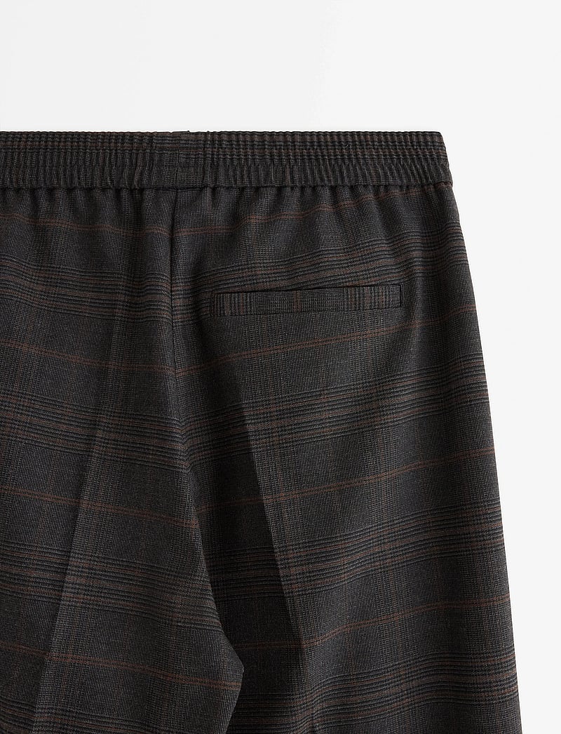 Lindex - Trousers Stella check - raka byxor - grey - 5