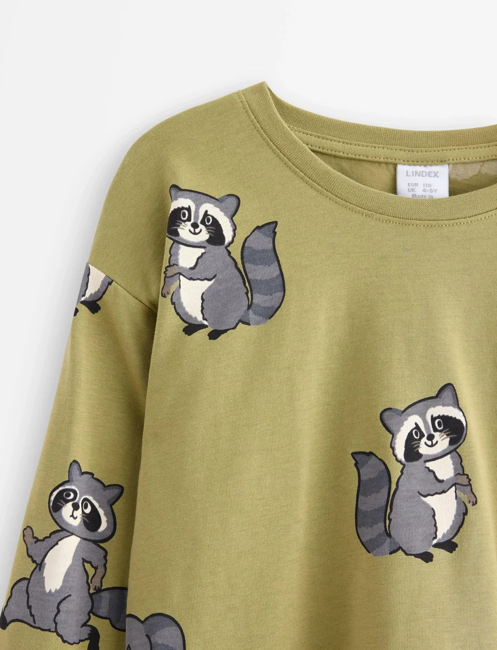 Lindex - Top Ls Racoon aop - langärmelig - khaki - 5