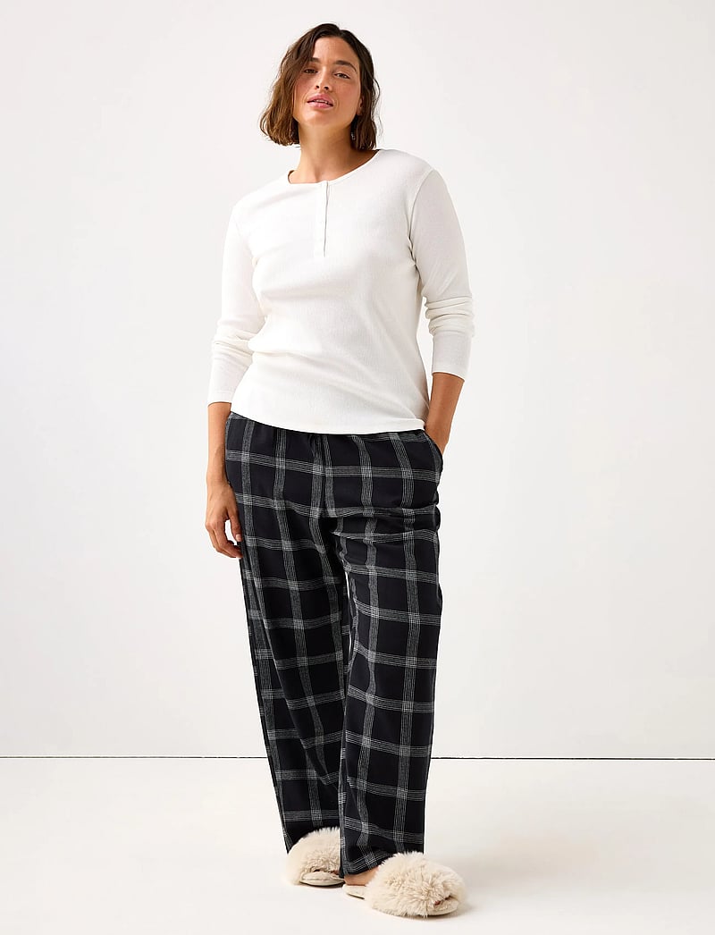 Lindex - Pyjamasbyxor i flanell - pyjamahose - black - 0
