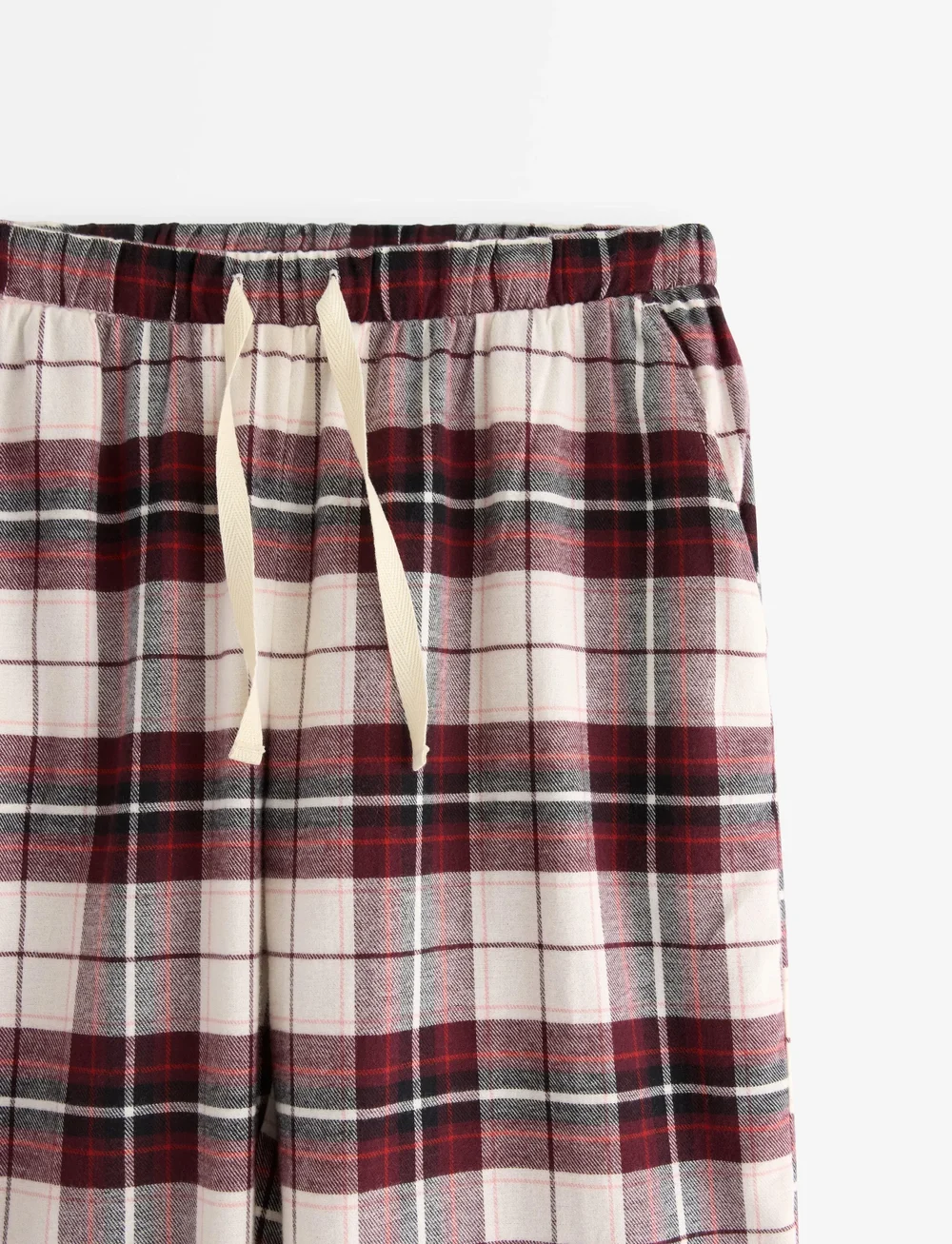 Lindex - Pyjama trousers Y D check - jõulupidžaamad - dark dusty red - 5