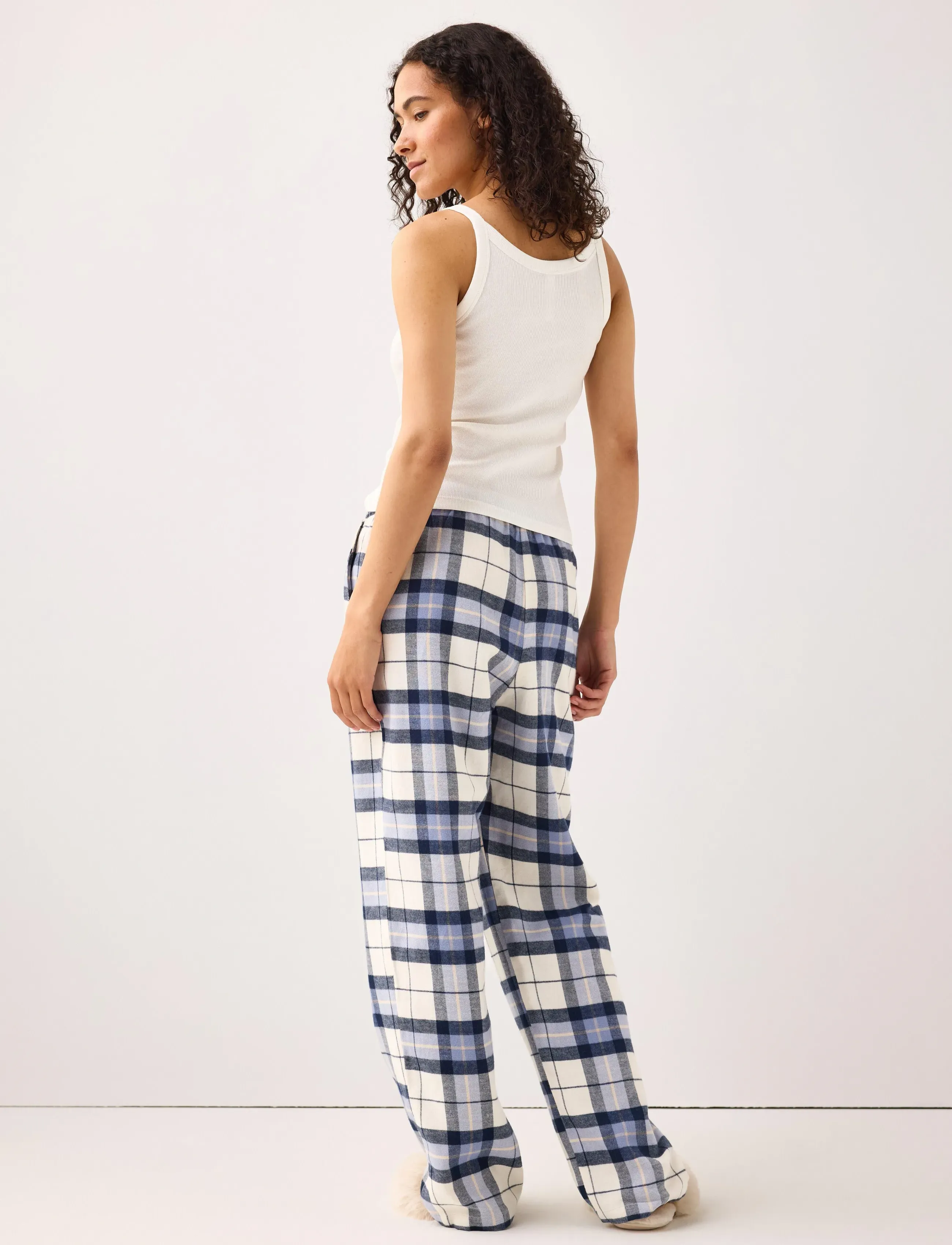 Lindex - Pyjamasbukse i flanell - natbukser - dusty blue - 3