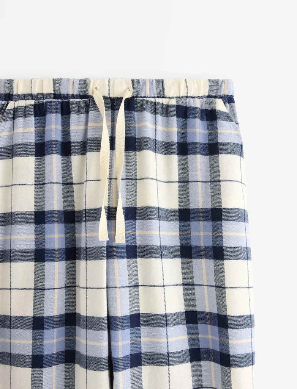 Lindex - Pyjama trousers Y D check - julpyjamas - dusty blue - 5