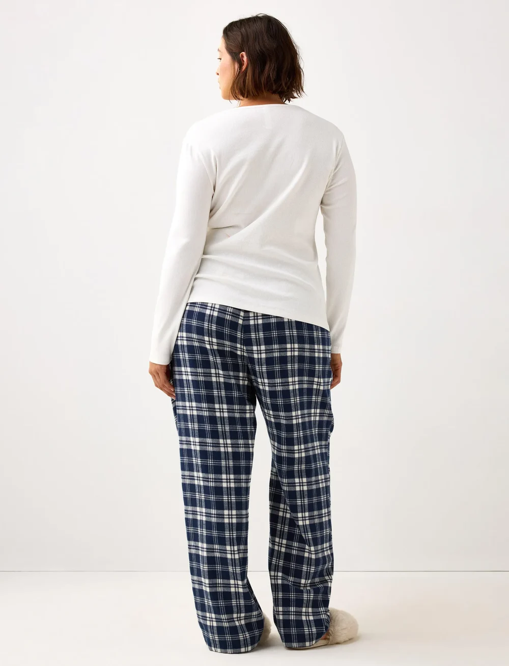 Lindex - Pyjama trousers Y D check - julpyjamas - navy - 3