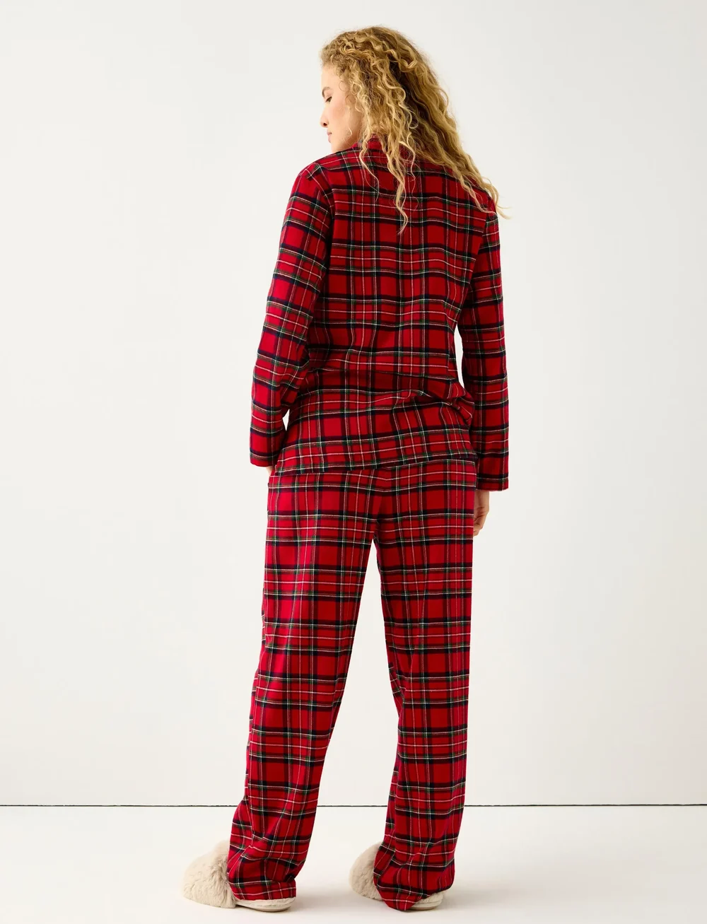 Lindex - Pyjama trousers Y D check - julpyjamas - red - 3