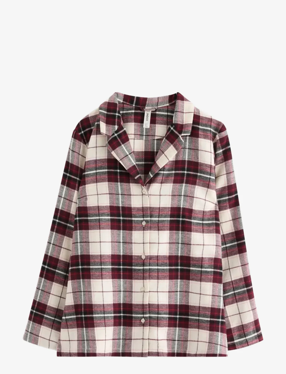 Lindex - Nightshirt flannel check - Överdelar - dark dusty red - 1
