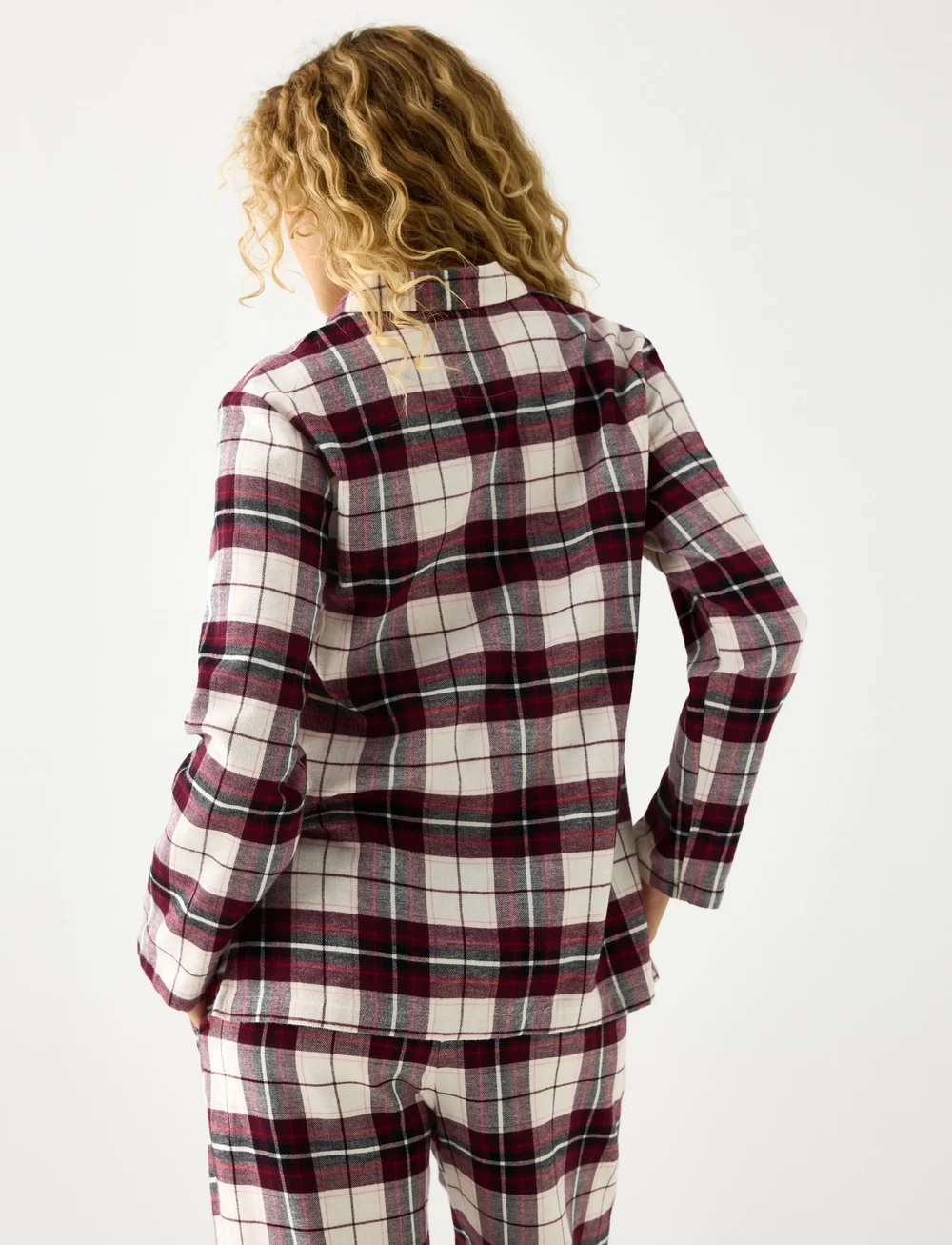 Lindex - Nightshirt flannel check - Överdelar - dark dusty red - 3